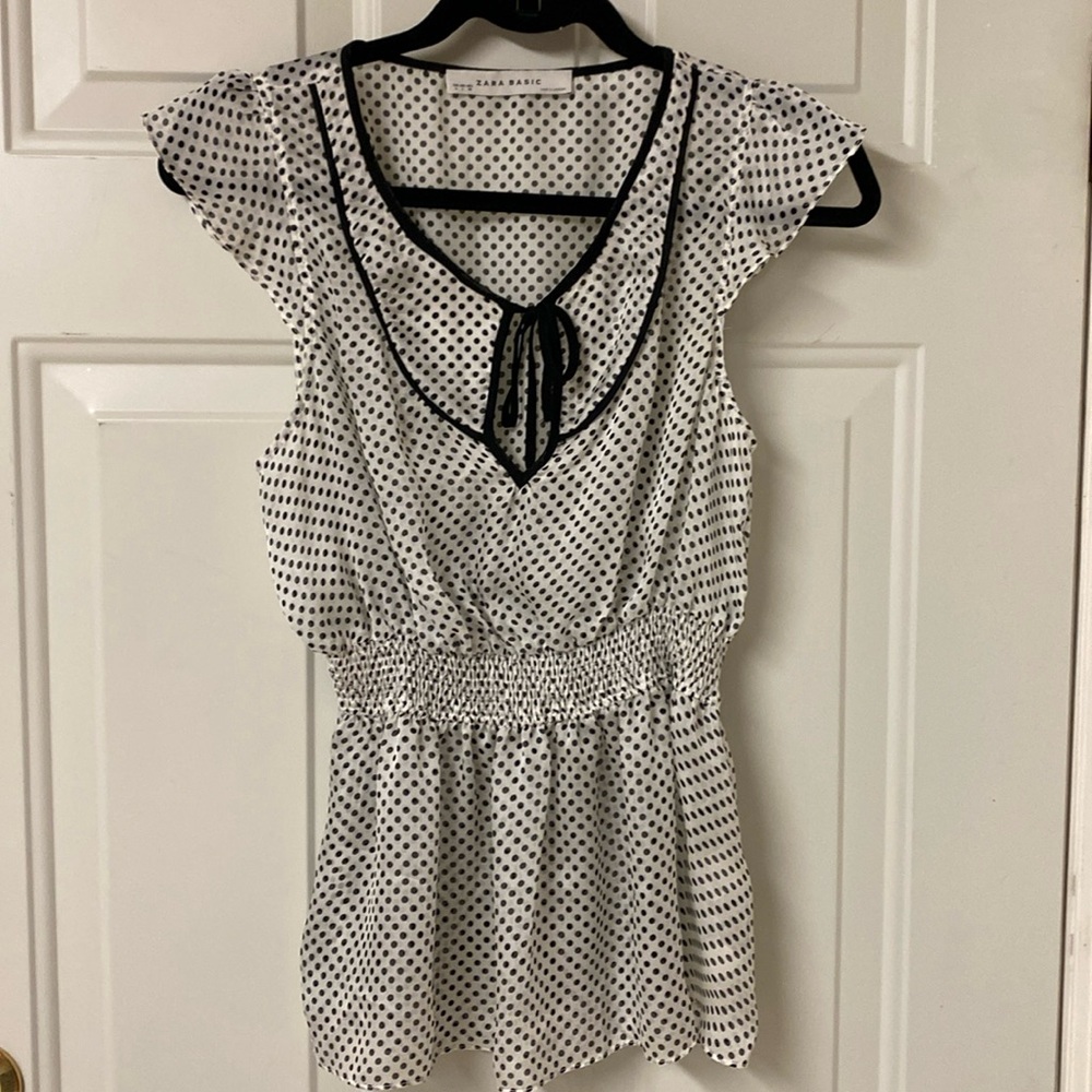 Zara Basic Sheer Top Size Large